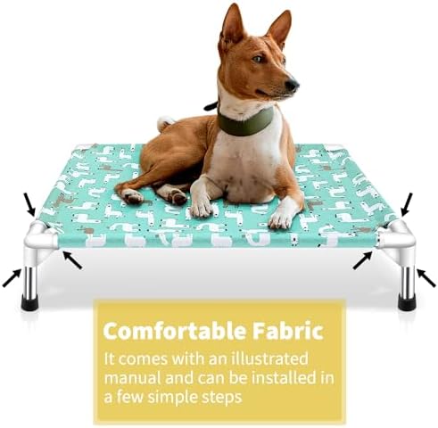 Elevated Dog Bed Pet cot - Pet Bed for Medium Dogs | Elevated Pet Bed for Indoor and Outdoor Use for Medium Pets