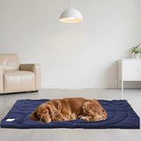Travel Dog Bed | Camping Dog Bed | 37.4"x25.6" Waterproof Outdoor Dog Mat | Portable Place Mat for Dogs with Handle | Machine Washable | Easy Clean for Outdoor Adventures (Brown)