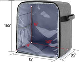 Luxja Dust Cover Compatible with 6-8 Quart KitchenAid Mixers (with a Bottom Padding Pad), Dust Cover (Clear Front Panel) for Stand Mixers and Extra Accessories, Gray (Patented Design)