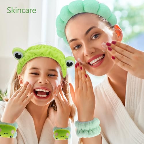 Chanaco Face Wash Headband, Spa Headband, Skincare Headband, Makeup Headband, Wrist Bands for Washing Face, Funny Gifts for Women, Cute Hair Accessories for Girls