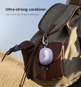 SURITCH Case Cover for Bose Ultra Open Earbuds(2024), Shockproof Protective Cover for Bose Ultra Open Wireless Ear Earbuds Charging Case Accessories with Carabiner, Purple