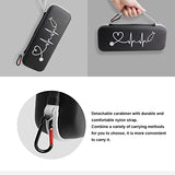 Stethoscope Carrying Case, Hard Stethoscope Case Compatible for 3M Littmann Classic III, Cardiology IV Diagnostic, MDF Acoustica Stethoscopes and Other Nurse Accessories (Pu Black)