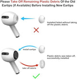 [4 Pairs] Replacement Ear Tips for AirPods Pro and AirPods Pro 2nd Generation with Noise Reduction Hole, 3 in 1 Cleaner Kit for AirPods 1 2 3 Pro/Pro 2, Silicone Ear Tips for AirPods Pro (XS/S/M/L)