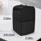 LUXJA Dust Cover Compatible with Ninja CREAMi NC501, NC301, NC299AMZ, Ice Cream Maker Dust Cover Compatible with Ninja Ice Cream Maker Machine with Accessories Pockets, Black