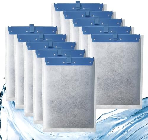 10 Pack Filter Cartridge for Whisper Bio-Bag Filters, Large Aquarium Replacement Filter Cartridges for Whisper Filters 20i,40i/IQ20,30,45,60/PF20,30,40,60 and ReptoFilter