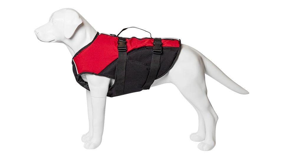 Stunt Puppy Float Doggy Life Jacket, Ergonomic Dog Life Vest for Swimming, Patented Design for Secure Fit, XX-Small, Red