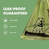 GORILLA SUPPLY Dog Poop Waste Bags with Dispenser and Leash Tie, 9" x 13", Green, 1000 Count