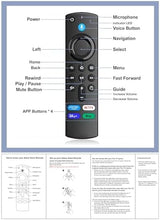 New Voice Remote Replacementf for FireStick 3rd Gen (L5B83G), Fit for TV Stick/ 4K Max, 2nd Gen, Lite, Cube(1st Gen & 3nd Gen)【not include Batteries】