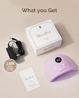 MelodySusie UV Nail Lamp, Plus30F UV Light for Gel Nails LED Nail Dryer with 3 Timer, Smart Sensor, LCD Display Fast Curing Gel Nail Polish Nail Art Tools Manicure Accessories-Purple