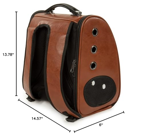 Sherpa Cat Travel Backpack with Bubble View, Airline Approved - Brown, One Size