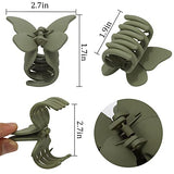 Butterfly Hair Clips 4Pcs Matte Claw Clips for Thin Hair, Cute Hair Accessories and Jaw Clips as Gifts
