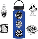 400 PCS Goth Stickers,Goth Accessories,Cool Gothic Bulk Stickers for Adults,Skull Stickers for Water Bottles,Laptops,Scrapbooks