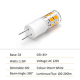 I-SHUNFA G4 LED Bulb AC 120V Warm White 10 Pack