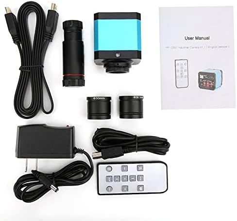 37MP Industrial Microscope Camera with USB, Lab Microscope Accessories, Standard Output, Convertible Adapter, for Microscope (US Plug)