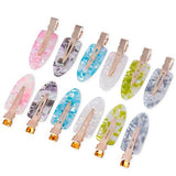 No Crease Hair Clips Creaseless Hair Clips Makeup Clips No Bend Hair Clips Flat Hair Clip For Styling Non Slip Hair Accessories For Women,Sparkle Multiple Colors,12 PCS