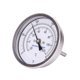 MEASUREMAN Fully Stainless Steel Pot, Kettle, Brewing Bimetal Thermometer, 3" Dial, 2-1/2" Stem, 0-250 deg F/-20-120 deg C, -1% Accuracy, Adjustable, 1/2" NPT Back Mount （2 Pack）