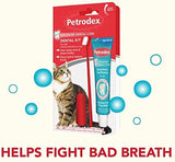 Petrodex Dental Care Kit for Cats, Cat Toothbrush and Toothpaste, Cleans Teeth and Fights Bad Breath, Reduces Plaque Tartar Formation, Malt Flavor, 2.5oz Toothpaste + Toothbrush