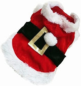 Idepet Santa Dog Costume Christmas Pet Clothes Winter Hoodie Coat Clothes for Dog Pet Clothing Chihuahua Yorkshire Poodle (S)