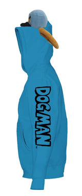 Bioworld Dog Man Emblem Boy's Blue Long Sleeve Cosplay Zip-Up Hoodie 6/7 (S)