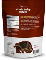 Fruitables Whole Jerky Dog Treats | Jerky Treats for Dogs | Gluten Free, Grain Free, Wheat Free | Made with Premium Meat and No Added Fillers | Grilled Bison and Apple | 5 Ounces