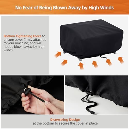 NOELIFE 24 Inch Tabletop Grill Cover for Cuisinart CGG-306/ CGG-059A/ CGG-059, Pit Boss 75275/ PB336GS/ PB100P1, Waterproof Outdoor BBQ Grilling Griddle Accessories, Black (Cover Only)