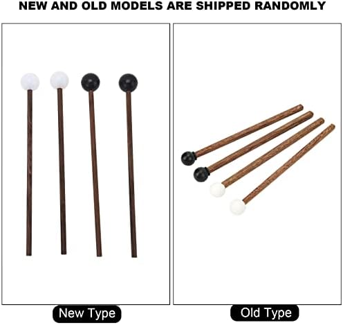 4PCS Steel Tongue Drum Mallets, 6.5in Rubber Percussion Mallets, Drum & Percussion Accessories for Child Drummers and Practitioners