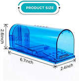 Humane Mouse Trap | Catch and Release Mouse Traps That Work | Mice Trap No Kill for mice/Rodent Pet Safe (Dog/Cat) Best Indoor/Outdoor Mousetrap Catcher Non Killer Small Capture Cage (Blue)