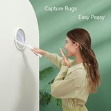 Rotating Head Rechargeable Electric Fly Swatter Electric Fly Swatter Racket Bug Zapper Racket Mosquito Zapper Indoor Bug Zapper Indoor Fruit Fly Zapper Racket Spider Killer Gnat Trap Wasp Catcher