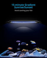 NICREW ClassicLED Gen 2 Aquarium Light, 11 Watts, Dimmable LED Fish Tank Light with 2-Channel Control, White and Blue LEDs, Size 12 to 18 Inch
