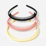 WOVOWOVO Braided Thin Headbands for Women, 12 Packs Plastic Hair Bands with Long Teeth for Girls Teens, Non Slip Fashion Hair Comb Head Bands Hair Accessories