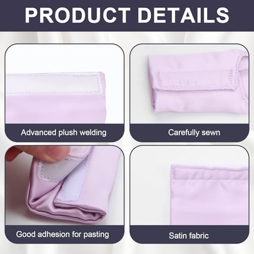 Satin Mask Strap Covers, Mask Frame Covers Compatible with DreamWear or ResMed AirFit Silky Satin Headgear Cover Set C P A Accessories & Supplies Face Cushion Pads for Reduce Red Marks (Light Purple)