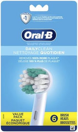 Oral-B Daily Clean Replacement Brush Heads for an Oral-B Electric Toothbrush, Pack of 6