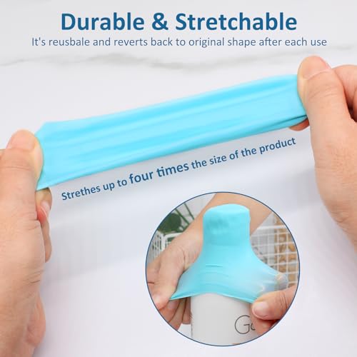 20 Pack Travel Essentials Silicone Bottle Covers, Cruise Ship Essentials, Travel Accessories Luggage for Women Men, Elastic Sleeves for Leak Proofing, Fit Most Travel Size Bottles Toiletries