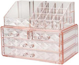 ZHIAI Stackable cosmetic organizer with drawers, easy to organize cosmetic products accessories Suitable for vanity, toilet, bathroom and bedroom organization and storage