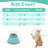 Cat Cone Collar Soft to Stop Licking, Adjustable, Foldable Lightweight Kitten Cones After Surgery Recovery for Cats & Kittens, Cat Cone Alternative (Green, S)