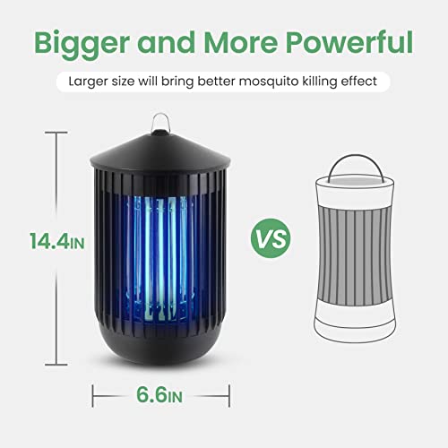 Bug Zapper Outdoor, Electric Mosquito Zapper Indoor, Fly Trap, Fly Zapper, Mosquito Killer, 20W UV Bulb Lamp, Waterproof Insect Repellent Catcher for Camping, Garden, Patio, Home, Kitchen, Backyard