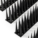OFFO Bird Spikes Pigeon Outdoor Spikes for Cat Keep Birds Raccoon Woodpecker Off Covers 60 Feet, Black