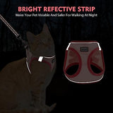 Cat Harness and Leash Set, Soft and Breathable Vest with Reflective Strip, Escape Proof Kitten Harness, Easy to Wear for Cats Walking and Traveling (Black, M)