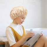 AmazerBath 4-Pack Shower Caps for Women, Double Waterproof Layers Bathing Shower Hat Hair Protection EVA Shower Caps Reusable, Medium Size