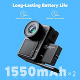 AKASO Brave 8 Lite Waterproof Action Camera with 4K60 Ultra HD Video, 20MP Photos, HDR, Touch Screen, SuperSmooth Stabilization, 8X Slow Motion, Zoom, Super Wide Angle, Remote Control and Accessories