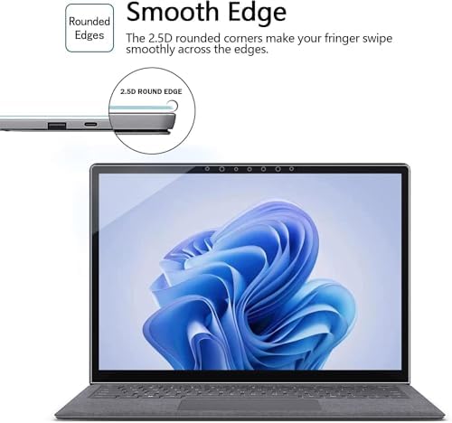 Megoo Screen Protector for Microsoft Surface Laptop 6/5/4/3 (15 inch), Tempered Glass/Anti Shatter/Anti scratch/Smudge Resistant/HD Clear, Support Surface Pen
