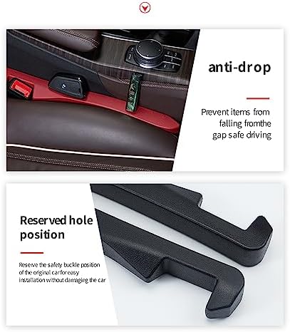 2PCS Car Seat Gap Filler - Car Seat Gap Filler Organizer for Holding Phone,Key,Purse - Universal Car Gap Filler Fits Car Truck SUV Car Interior Accessories (Black/2PCS)…