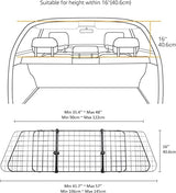 Amazon Basics Adjustable Dog Car Barrier, 16 inch, Black