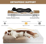 INVENHO Orthopedic Dog Bed for Extra Large Dogs, XXL Waterproof Dog Sofa Beds, Egg-Crate Foam Dog Couch Bed with Washable Removable Cover, Waterproof Lining and Nonskid Bottom