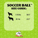 Jolly Pets Large Soccer Ball Floating-Bouncing Dog Toy, 8 inch Diameter, Ocean Blue