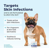 Vetnique Dermabliss Chlorhexidine for Dogs Skin Health Antibacterial Wipes for Dogs for Infections, Irritation & Redness Relief (Skin Wipes, 50 Count)