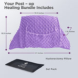 Zomaple Hysterectomy Pillow- Super Comfy Shock Absorbing Hysterectomy Recovery Pillow with 2 Pockets and Gel Pack- Tummy Pillow with Hands Placement Pouch