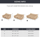 Bedsure Cute Pet Couch - Fluffy Dog Sofa with Premium Soft Corduroy Fleece, Dog Couch Bed with Washable Cover, Supportive for Medium Large Dogs, 36" L, Tuscan Beige