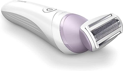 Philips Beauty Lady Electric Shaver Series 6000, Cordless with 4 Accessories, BRL136/00, White