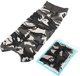 Dog Recovery Suit Abdominal Wound Puppy Surgical Clothes Post-Operative Vest Pet After Surgery Wear Substitute E-Collar & Cone(XL, Camouflage)